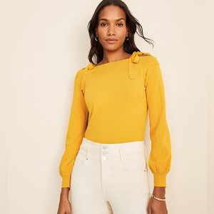NWT Ann Taylor Tie Shoulder Sweater Sz L